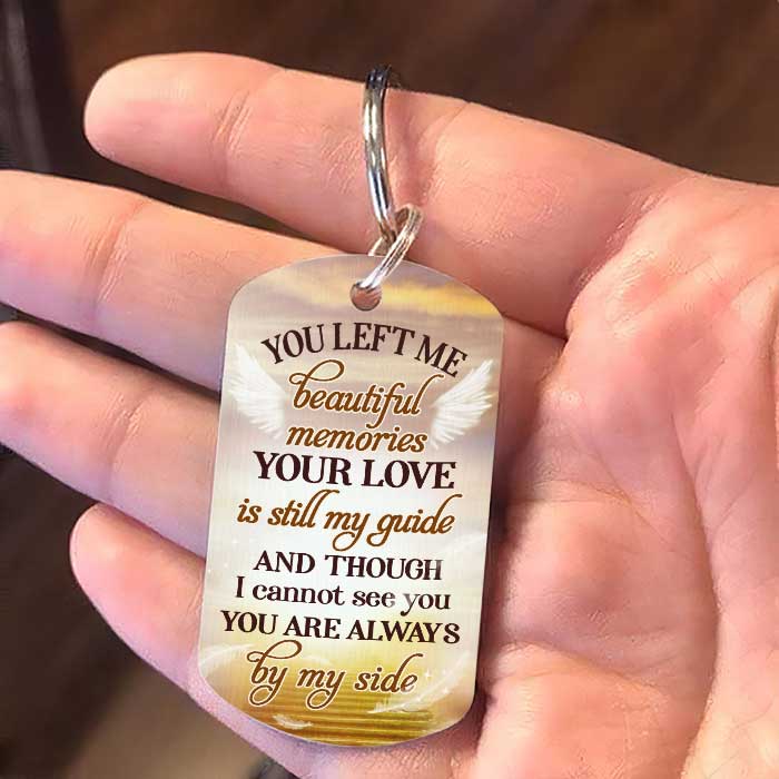 You Left Me Beautiful Memories - Upload Image, Personalized Keychain