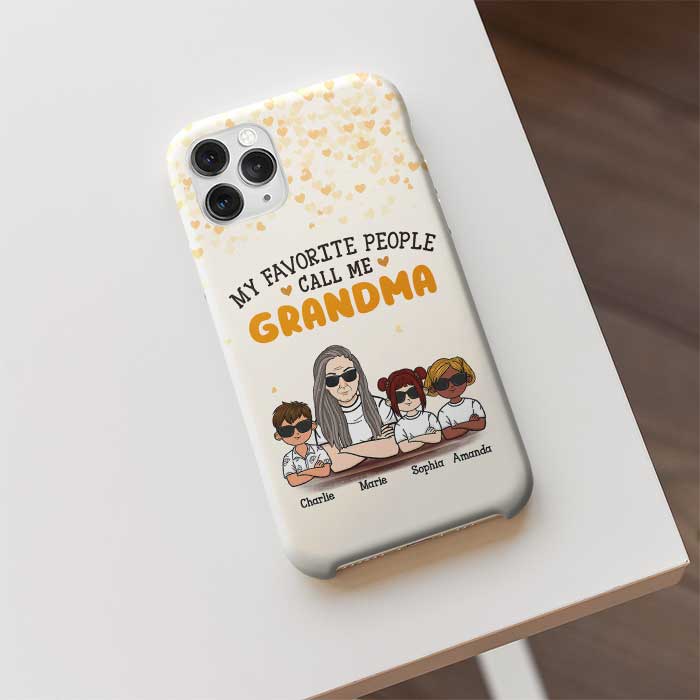 My All-Time Favorite People Call Me Grandma - Gift For Grandma - Personalized Phone Case