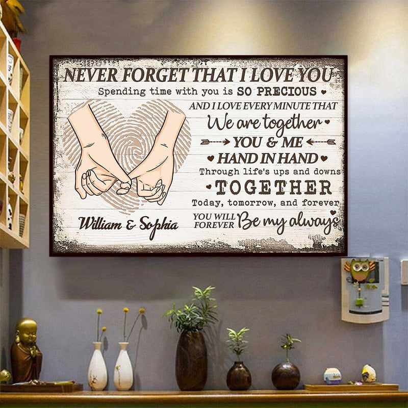 I Love Every Minute That We Are Together - Personalized Horizontal Poster