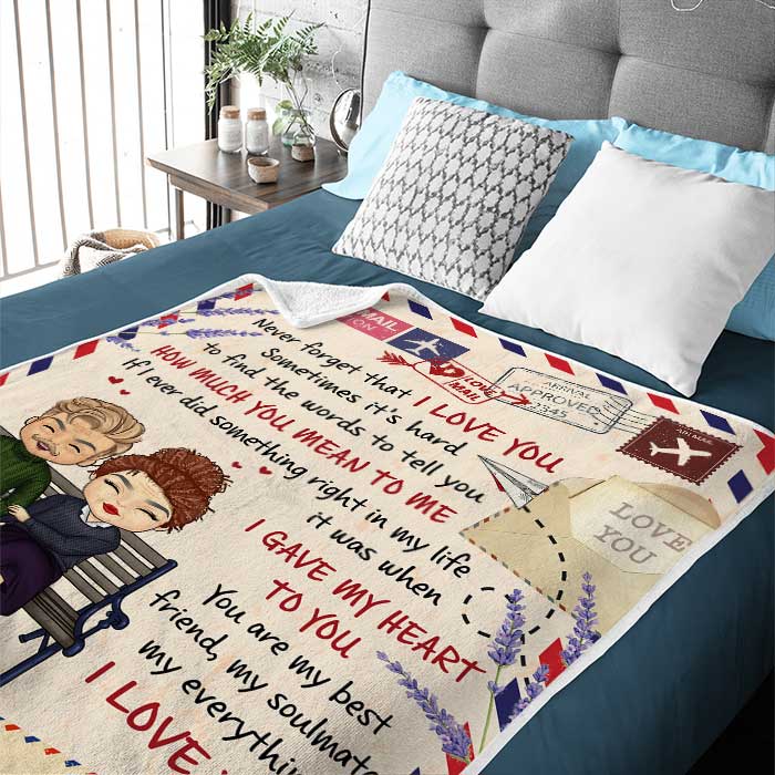 I Gave My Heart To You - Gift For Couples, Personalized Blanket