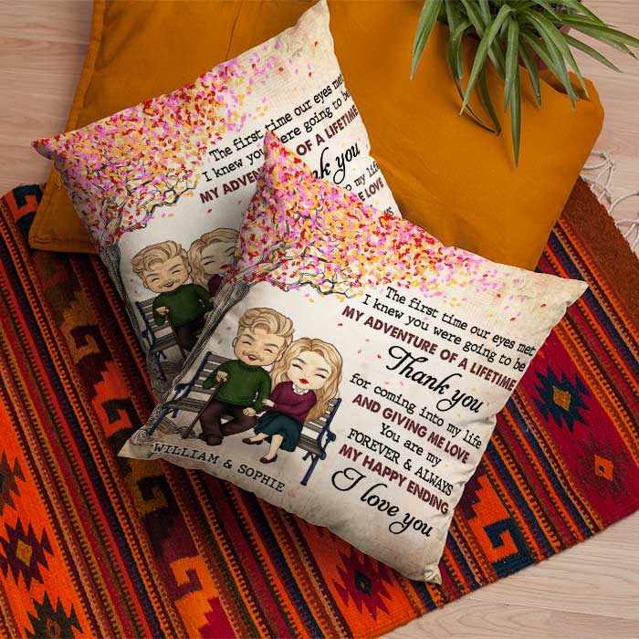 Thank You For Giving Me Love - Gift For Couples, Personalized Pillow (Insert Included)