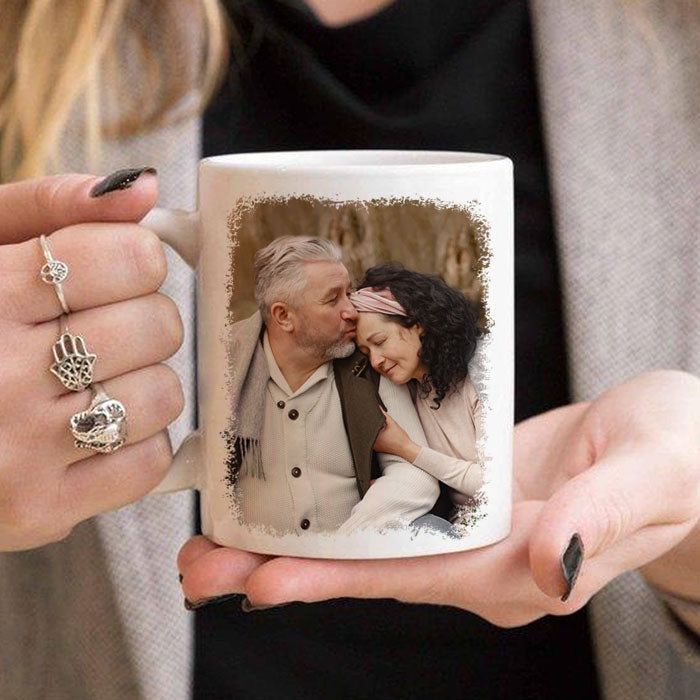 My Favorite Place Is Next To You - Upload Image, Gift For Couples - Personalized Mug