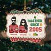 I Survived Many Years With Him And Nothing Can Scare Me - Gift For Couples, Husband Wife, Personalized Custom Benelux Shaped Wood Christmas Ornament