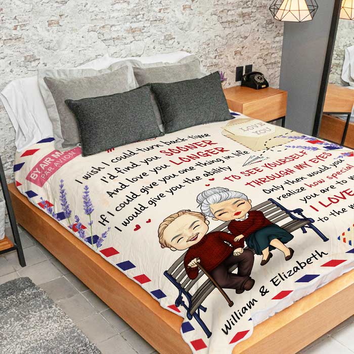 I Love You To The Moon And Back - Gift For Couples, Personalized Blanket