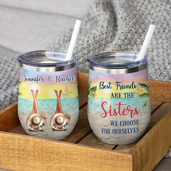 Beach Bestie Choose For Ourselves - Personalized Wine Tumbler
