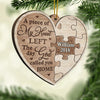 A Piece Of My Heart Left - Personalized Custom Heart Shaped Wood Christmas Ornament