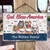 God Bless America - 4th Of July Funny Personalized Pet Rectangle Sign