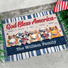 God Bless America - Customized Text - 4th Of July Funny Personalized Pet Decorative Mat (Cat & Dog)