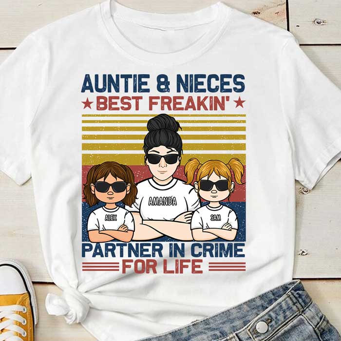 Auntie & Niece - Personalized Unisex T-Shirt