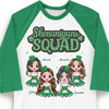 Best Friends, Shenanigans Squad - Gift For Besties, Personalized St. Patrick's Day Unisex Raglan Shirt