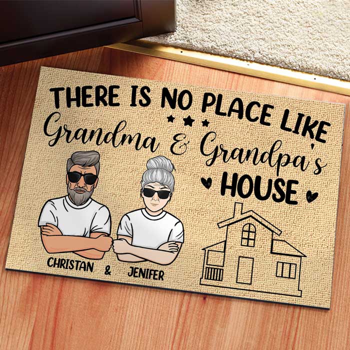 There's No Place Like - Personalized Decorative Mat