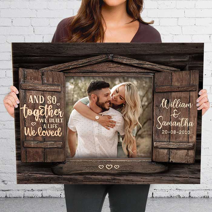 And So Together - Upload Image, Personalized Horizontal Canvas