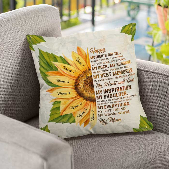 Happy Mother's Day To My Whole World - Gift For Mother's Day, Personalized Pillow (Insert Included)