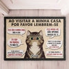 Ao Visitar A Minha/Nossa Casa, Por Favor Lembrem-Se - Personalized Decorative Mat Portuguese