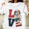 The Love For Dogs - Gift For 4th Of July - Personalized Unisex T-Shirt