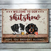 Welcome To The Show - Gift For Dog Lovers - Personalized Metal Sign