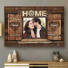 Home Is Where Our Story Begins - Upload Image, Gift For Couples, Husband Wife - Personalized Horizontal Poster