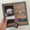 Les Meilleurs Amis Entrent Dans Nos Vies Et Laissent Leurs Empreintes Dans Nos Cœurs - Memorial Personalized Custom Pet Loss Sign, Collar Frame - Upload Image, Sympathy Gift, Gift For Pet Owners, Pet Lovers French
