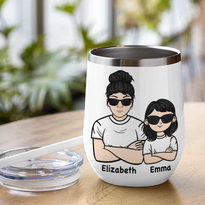 Like Mother Like Daughter Oh Crap - Gift For Mom, Personalized Wine Tumbler