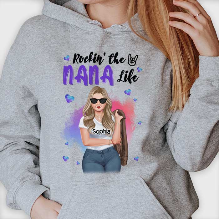 Rockin' The Mom Life - Gift For Mom, Grandma - Personalized Unisex T-shirt, Hoodie