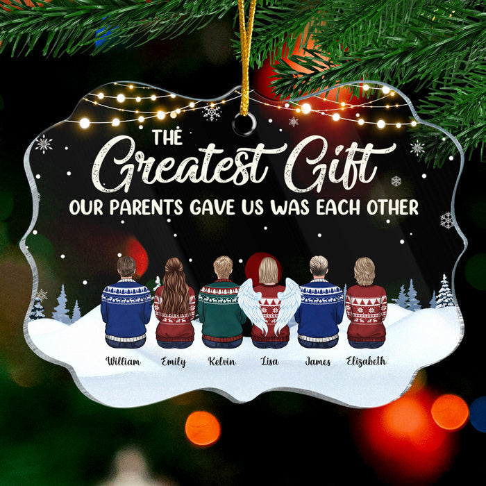 Life Is Better With Our Brothers & Sisters - Family Personalized Custom Ornament - Acrylic Benelux Shaped - New Arrival Christmas Gift For Siblings, Brothers, Sisters
