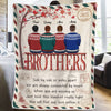 We Are Always Connected By Heart - Family Personalized Custom Blanket -  Christmas Gift For Siblings, Brothers, Sisters