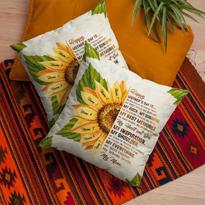 Happy Mother's Day To My Whole World - Gift For Mother's Day, Personalized Pillow (Insert Included)