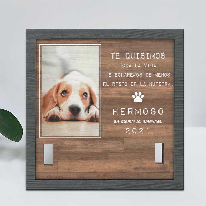 Los Mejores Amigos Llegan A Nuestras Vidas Y Dejan Huellas En Nuestros Corazones - Memorial Personalized Custom Pet Loss Sign, Collar Frame - Upload Image, Sympathy Gift, Gift For Pet Owners, Pet Lovers Spanish