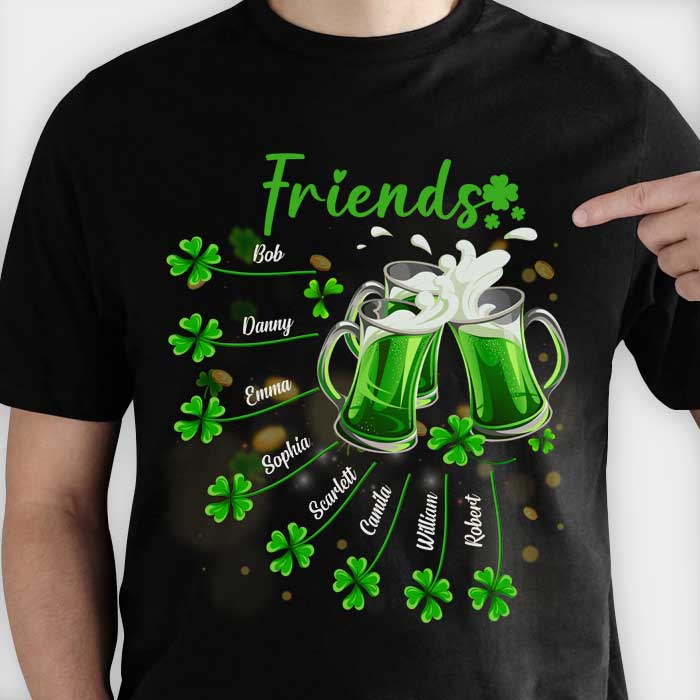 Good Friends Wine Together - Gift For St. Patrick's Day, Personalized T-shirt, Hoodie