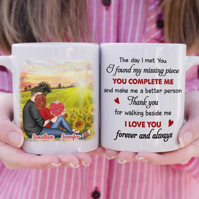 Thank You For Walking Beside Me - Gift For Couples, Personalized Mug