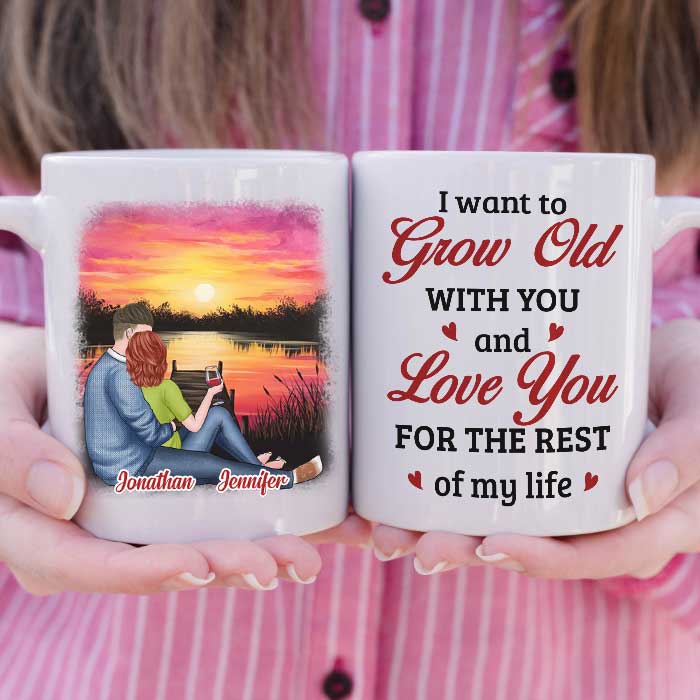 I Want To Grow Old With You - Gift For Couples, Personalized Mug