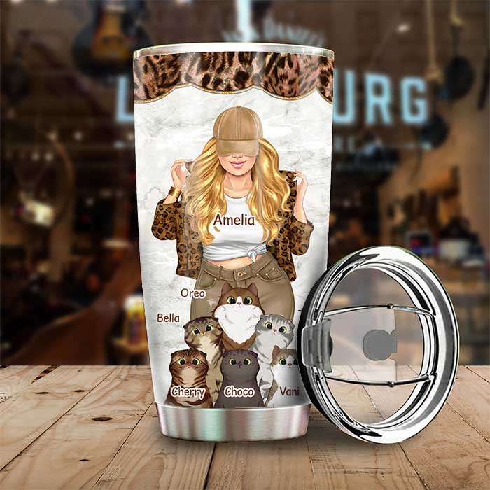 You Had Me At Meow - Gift For Cat Mom, Personalized Tumbler