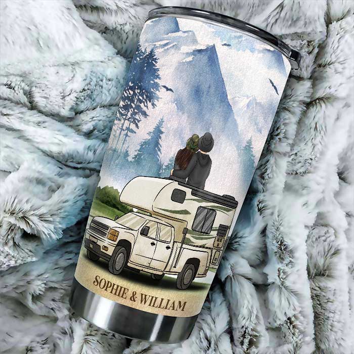 I Wanna Hold Your Hand At 80 And Go Camping - Gift For Couples, Husband Wife, Personalized Tumbler