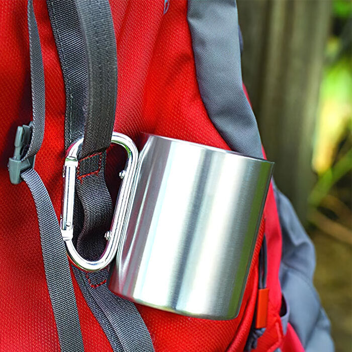 Adventuring Together - Personalized Carabiner Camping Mug - Gift For Camping Lovers