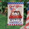 God Bless America - 4th Of July Decoration - Personalized Cat Flag