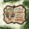 The Best Memories Are Made Around The Campfire - Gift For Camping Couples, Personalized Custom Benelux Shaped Wood Christmas Ornament