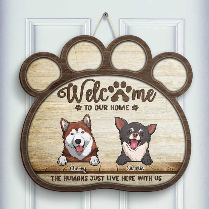 Welcome To Our Home - Personalized Shaped Door Sign