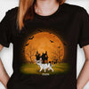 Enjoy The Halloween Night With Your Cats - Personalized Unisex T-Shirt