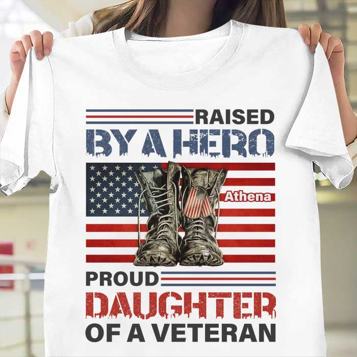 Raised By A Hero - Personalized Unisex T-Shirt