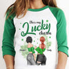 She's My Lucky Charm - Gift For Besties, Personalized St. Patrick's Day Unisex Raglan Shirt