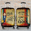 Live Your Life By A Compass Not A Clock - Personalized Luggage Cover