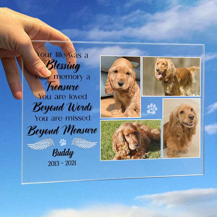 You Are Missed Beyond Measure - Upload Image - Personalized Acrylic Plaque