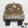 Grandma Truck Loading Heart - Gift For Mom, Grandma - Personalized Shaped Wood Sign