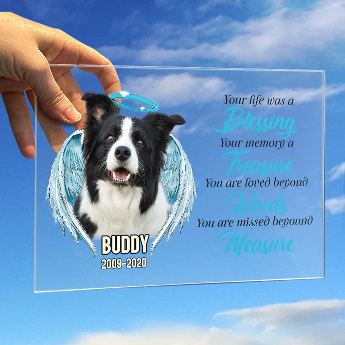 Your Life Was A Blessing - Upload Image - Personalized Acrylic Plaque