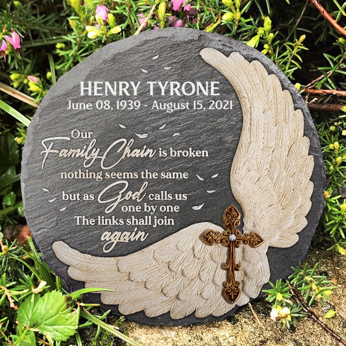 God Calls Us One By One The Links Shall Join Again - Personalized Memorial Stone, Human Grave Marker - Memorial Gift, Sympathy Gift