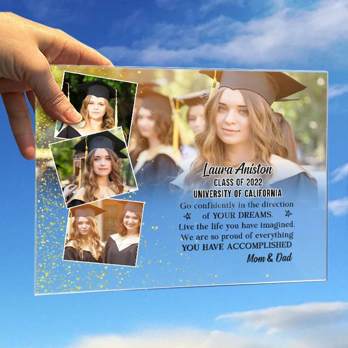 We Are So Proud Of Everything You Have Accomplished - Upload Image - Personalized Acrylic Plaque
