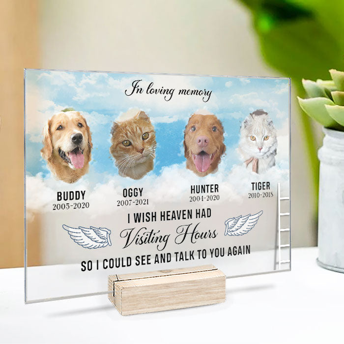 I Wish I Could See And Talk To You Again - Upload Image - Personalized Acrylic Plaque