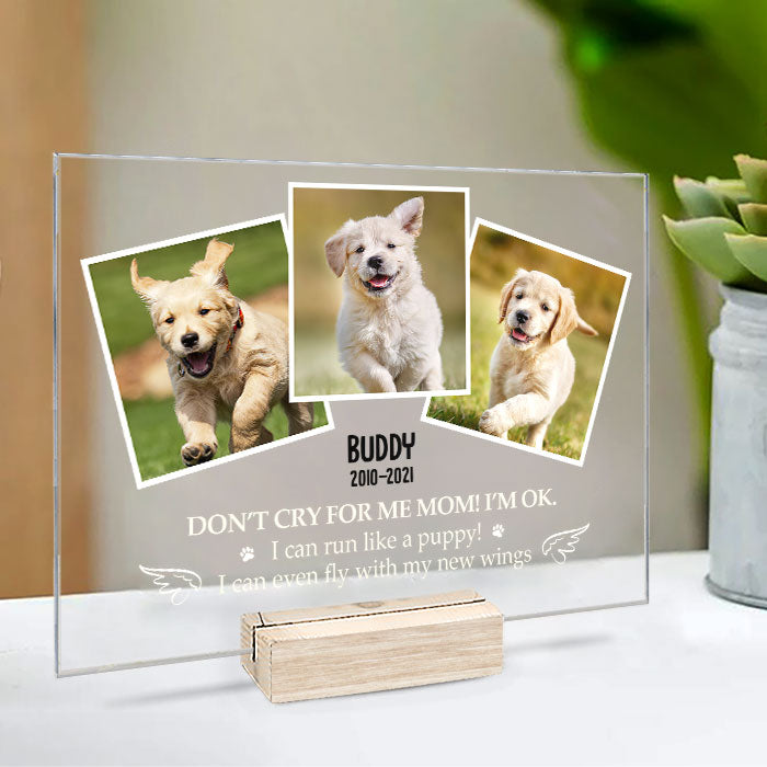 Don't Cry For Me Mom! I’m Ok - Upload Image - Personalized Acrylic Plaque