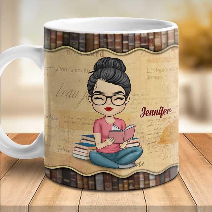 I Like Books And Coffee And Maybe 3 People - Personalized Mug