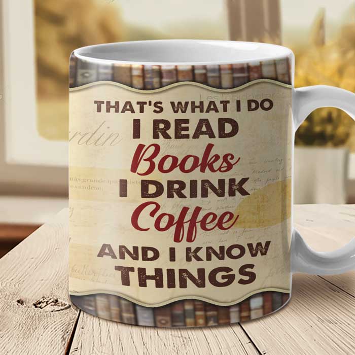I Like Books And Coffee And Maybe 3 People - Personalized Mug
